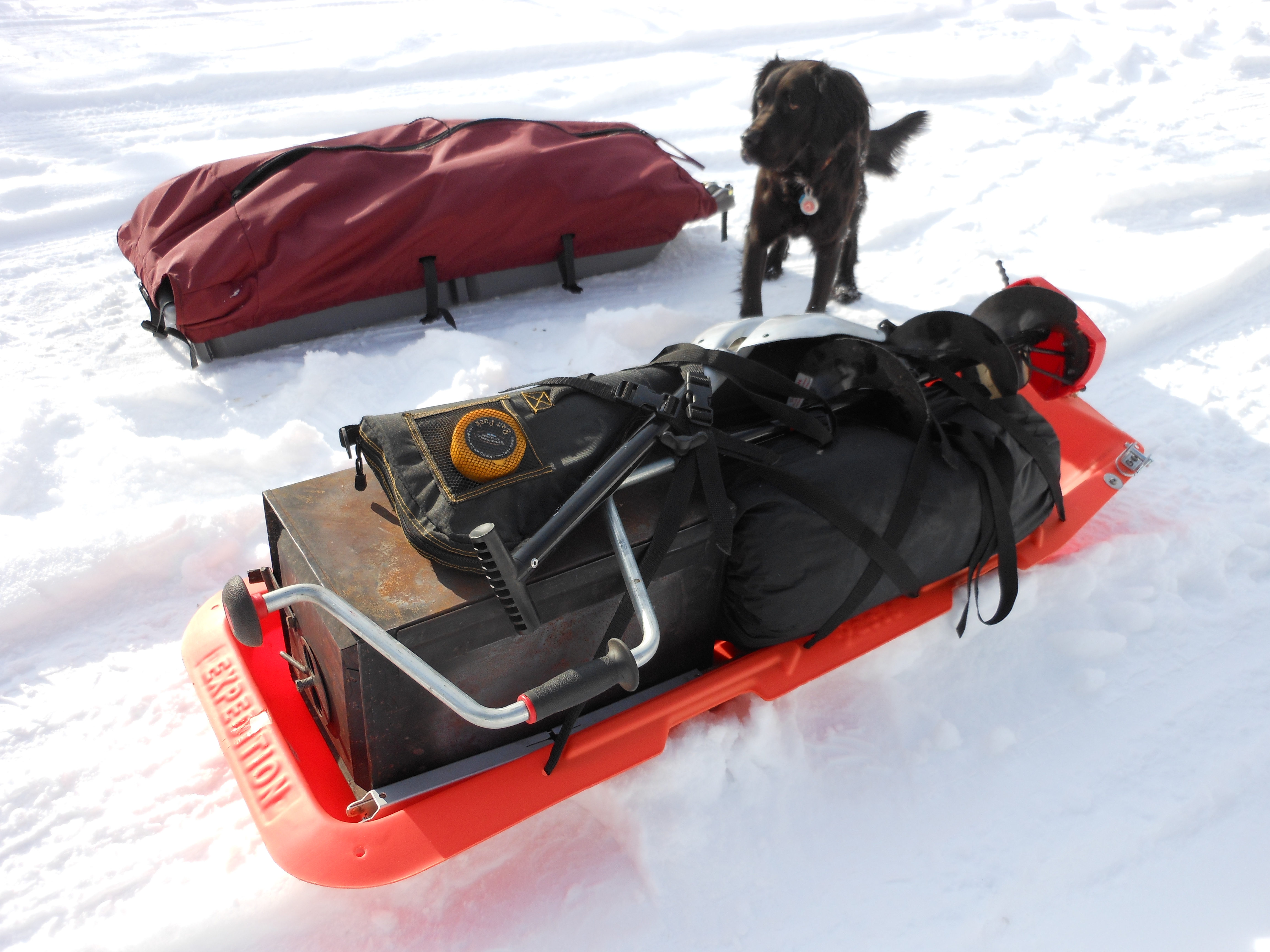 Using a Pulk as a Backcountry Ice Fishing Sled –