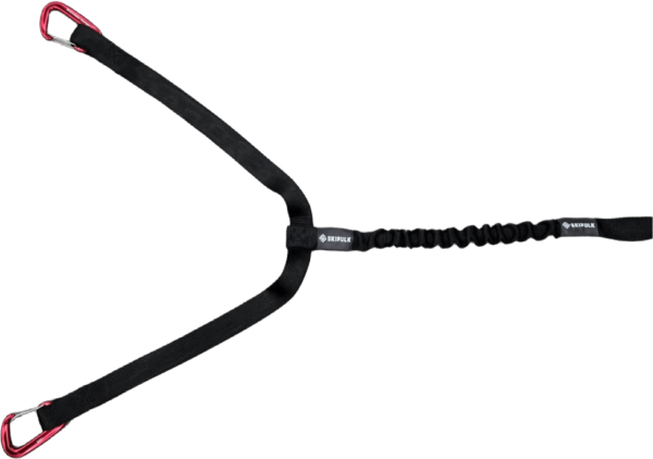 Close up of bungee on the pulk bungee rope