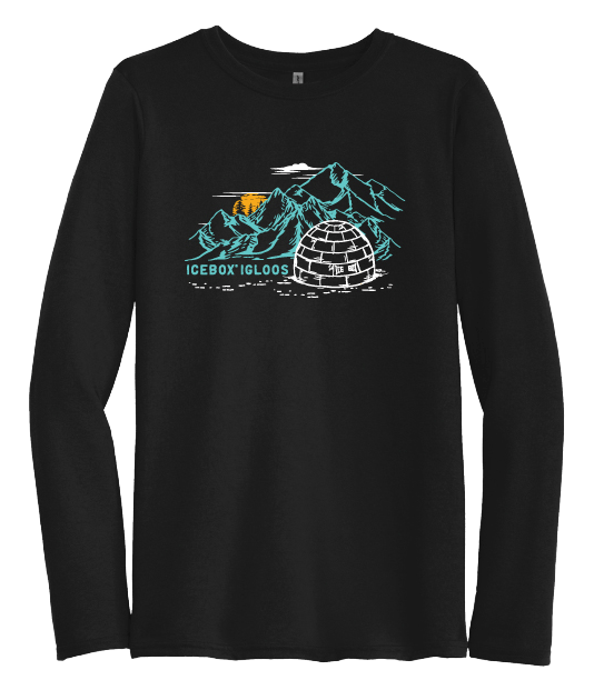 Icebox Igloo performance long sleeve t shirt in black