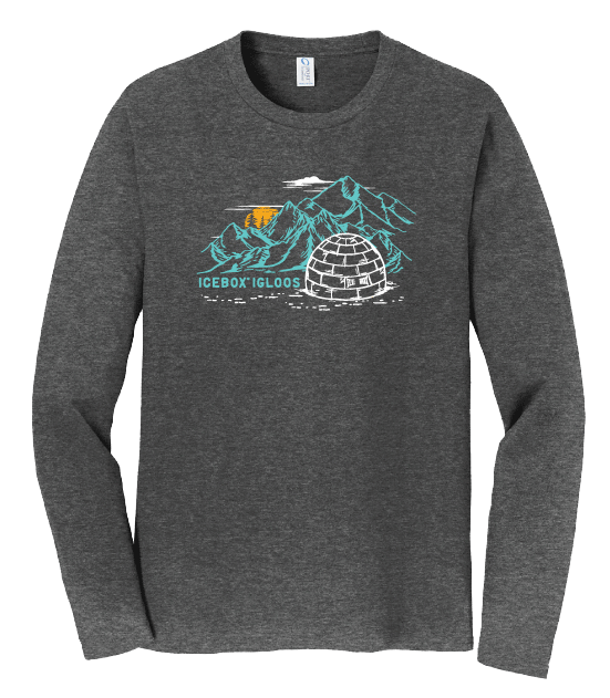 Icebox Igloo long sleeve t shirt in grey