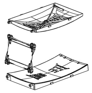Diagram illustrating assembling the plastic form of the Icebox